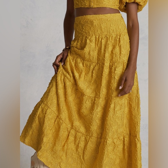 Anthropologie Floral Skirt Set - Picture 3 of 8